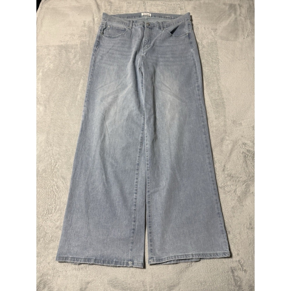 Nicole Miller NOMAD Womens 14 Super High Rise Wide Leg Jeans 36x32